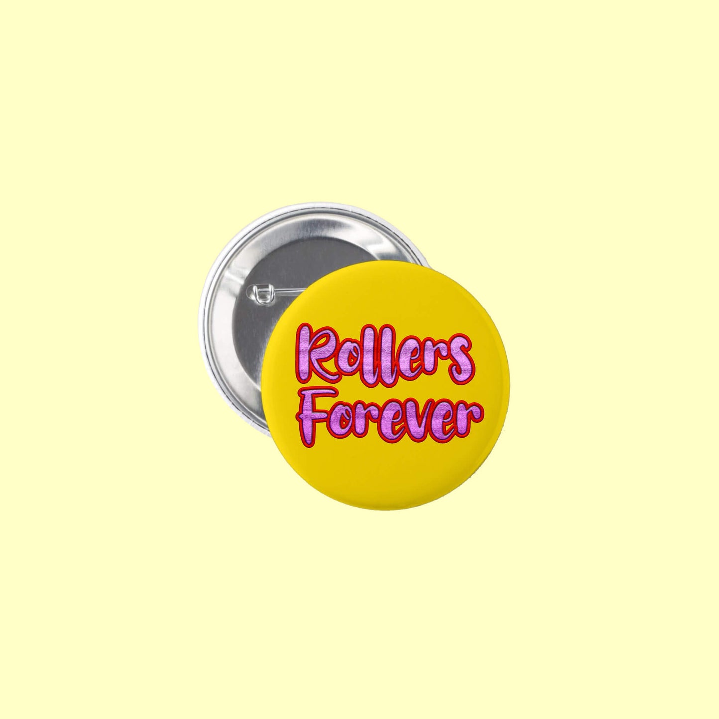 Yellow Rollers Forever Logo Button Badge