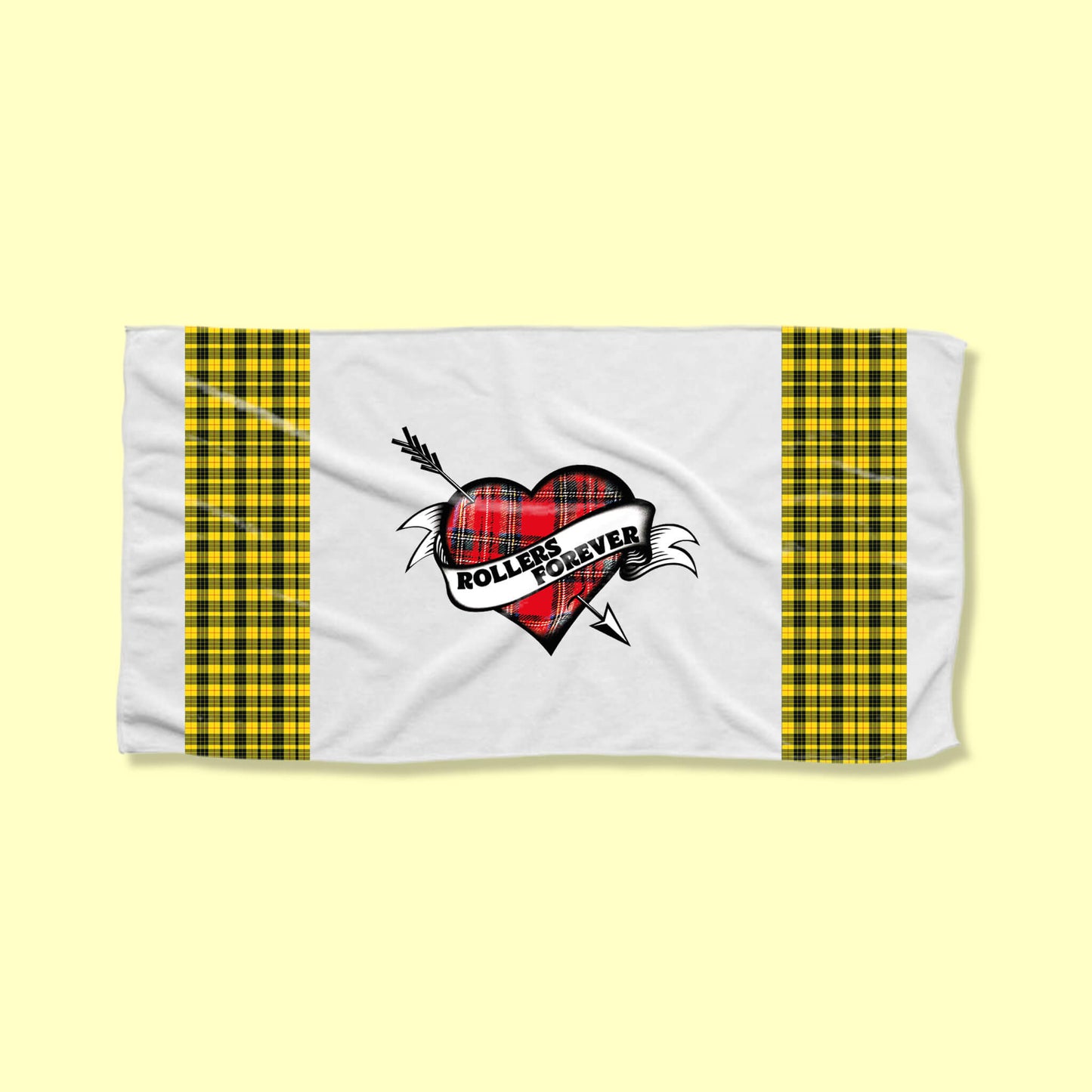 White Heart Tea Towel - Rollers Forever