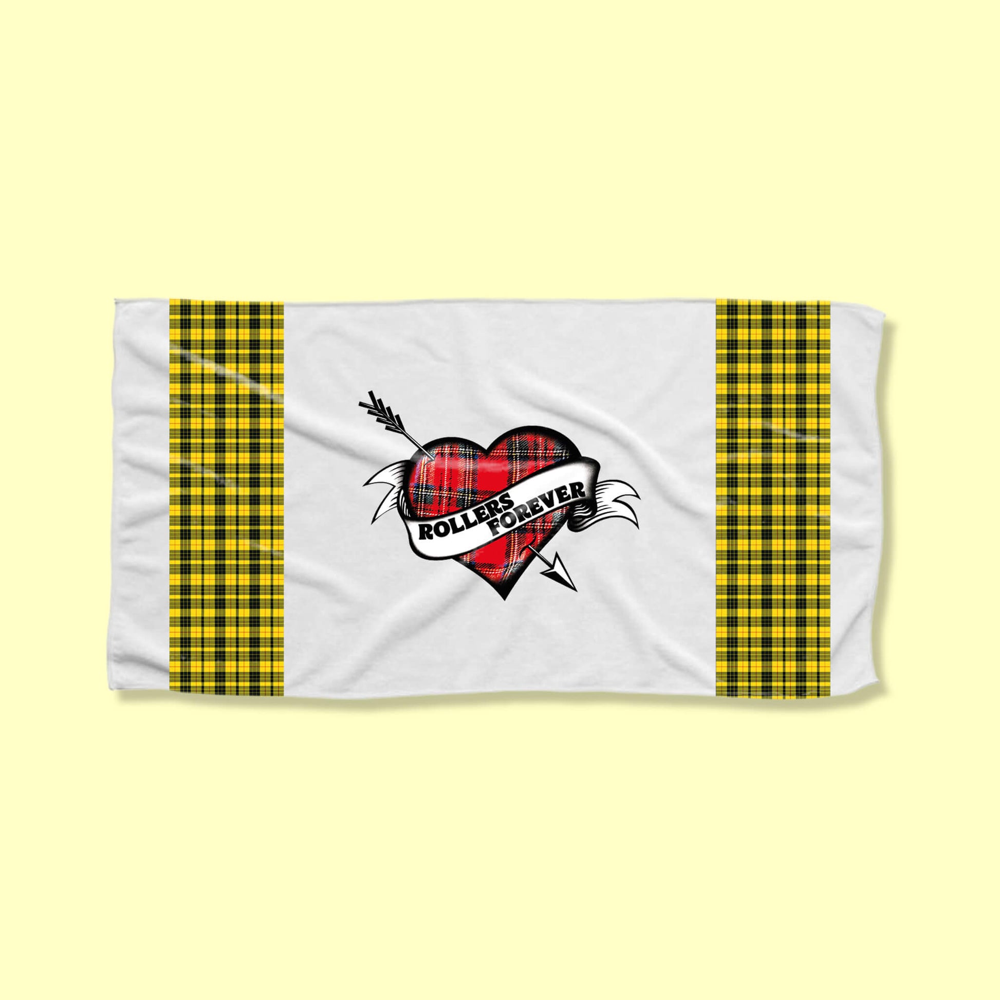 White Heart Tea Towel - Rollers Forever