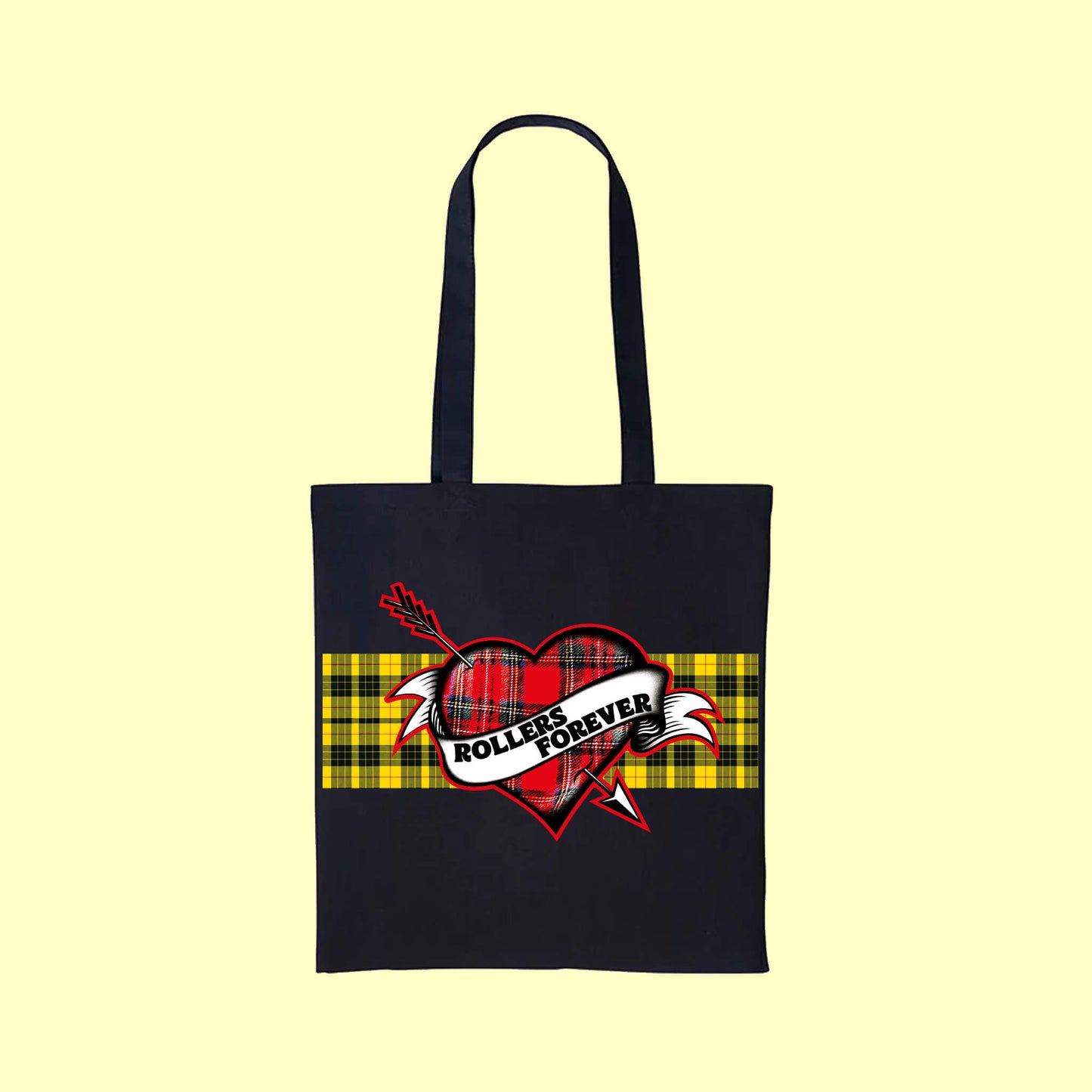 Black Heart Tote Bag - Rollers Forever
